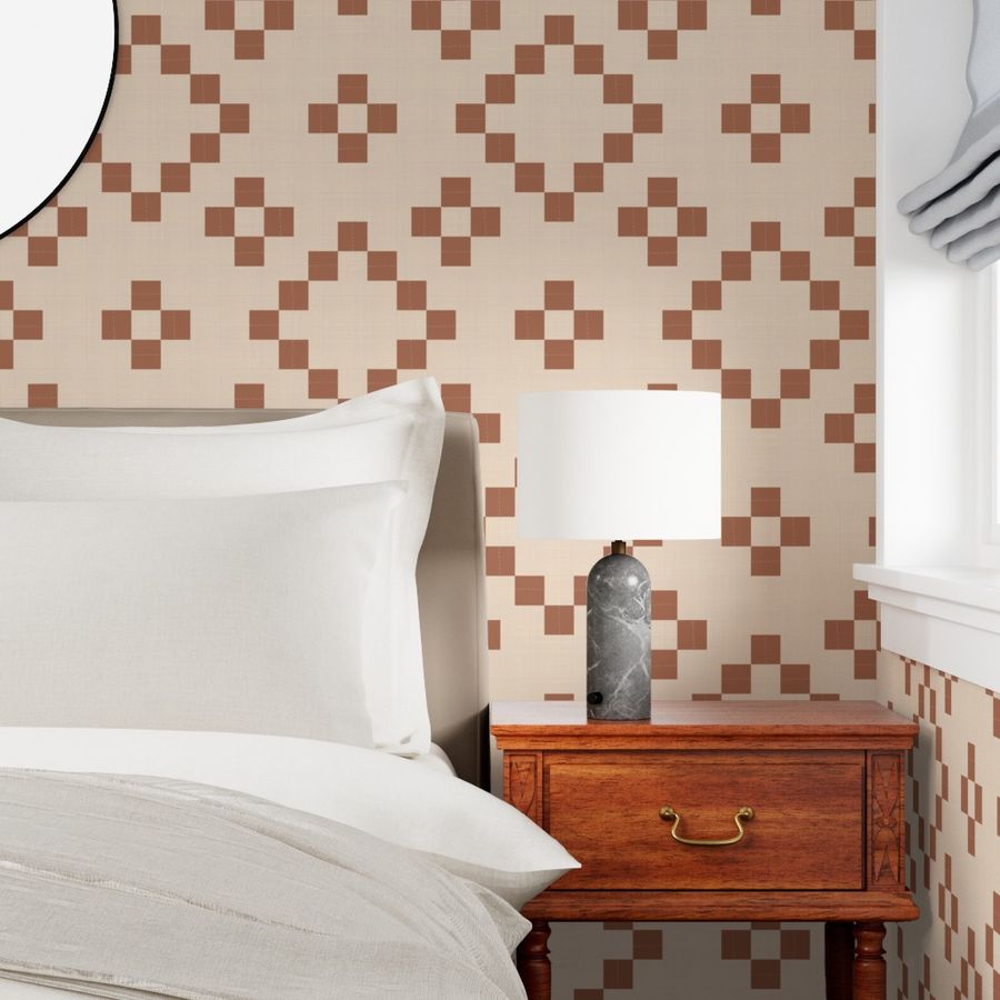 Cabin Quilt Wallpaper