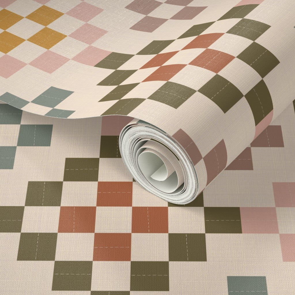 Cottage Quilt Wallpaper