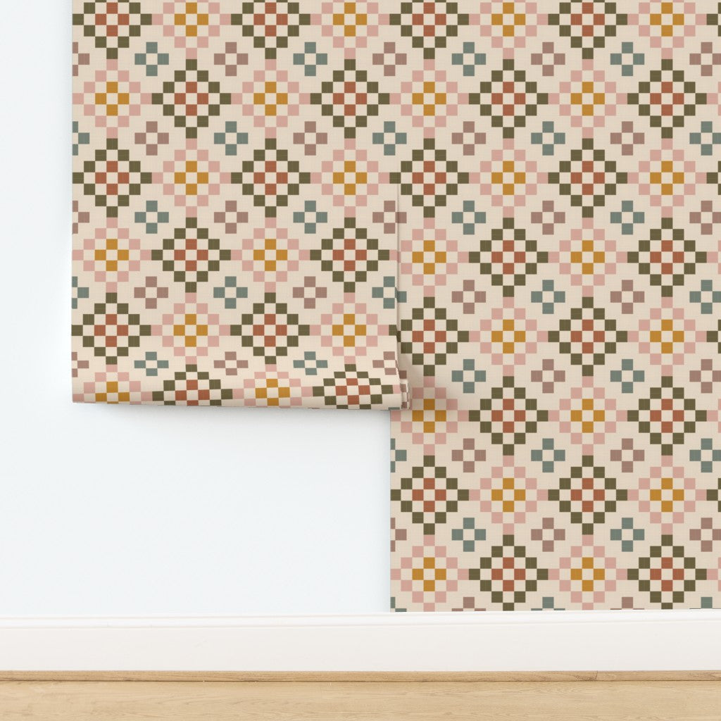 Cottage Quilt Wallpaper