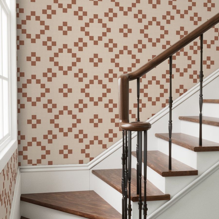 Cabin Quilt Wallpaper