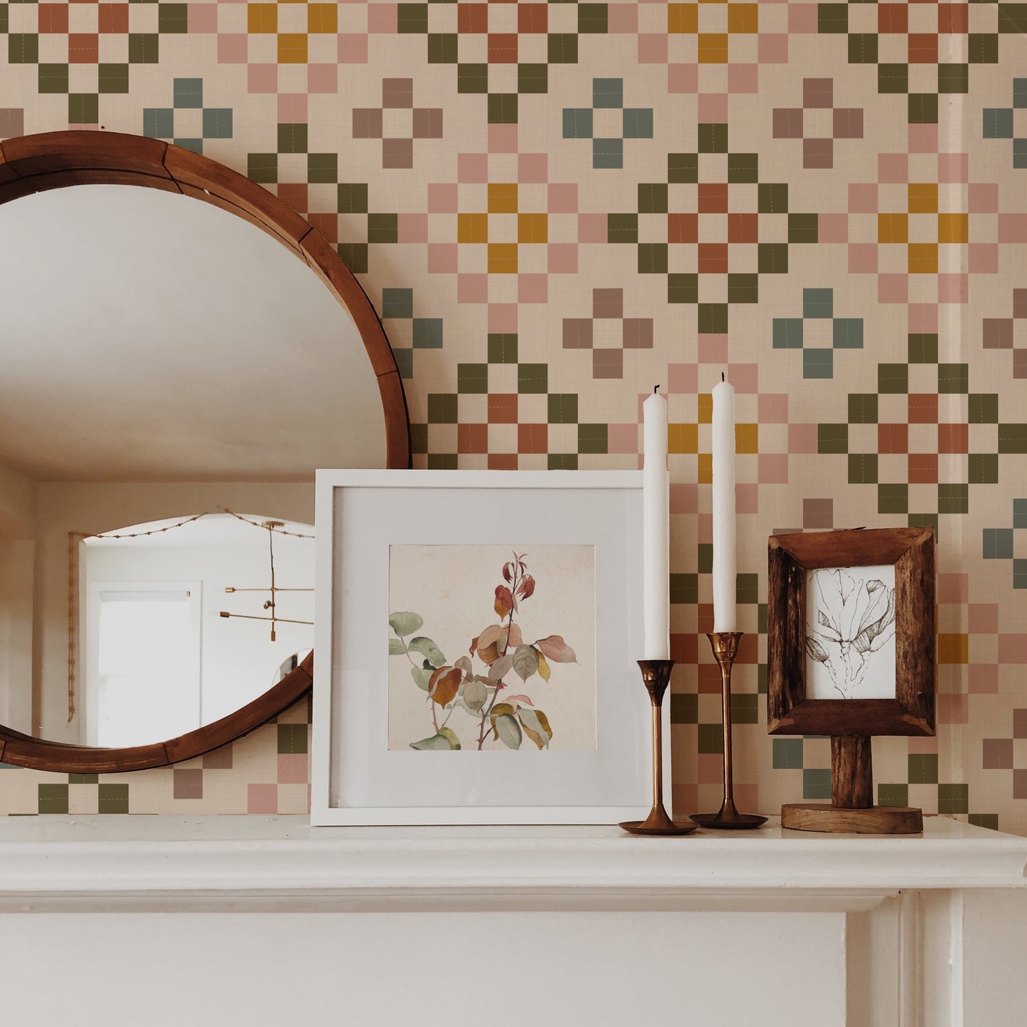 Cottage Quilt Wallpaper