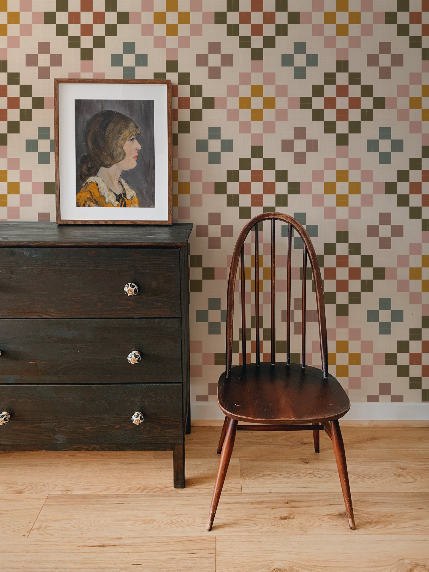 Cottage Quilt Wallpaper