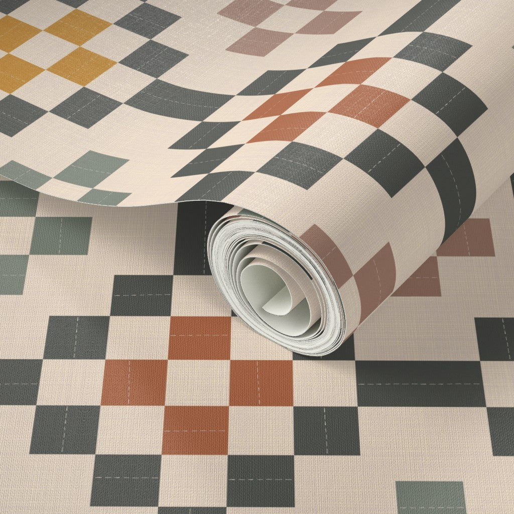 Cottage Quilt Wallpaper